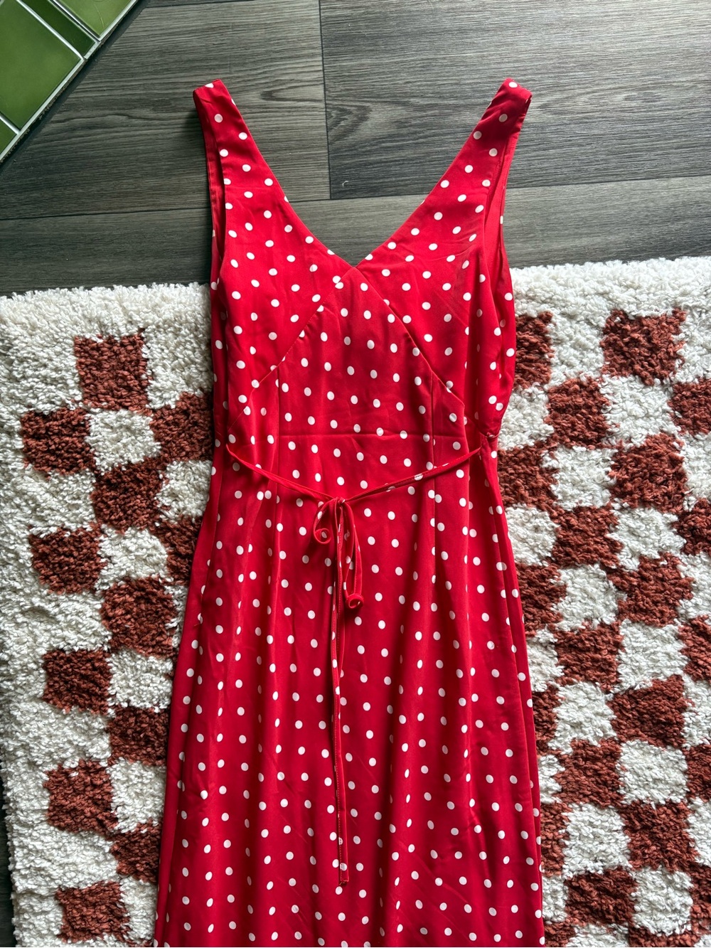 Princess Polly Nellie Maxi Dress Red Polka Dot - Picture 9 of 11